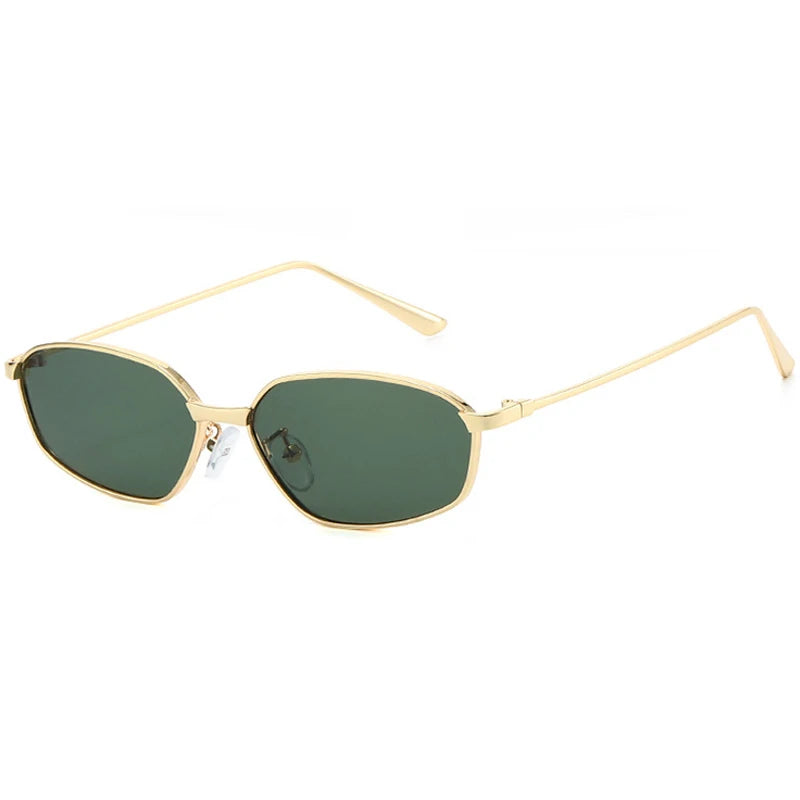 JNPCXI New Retro Y2k Punk Women Sunglasses Luxury Black Designer Metal Frame Sun Glasses Shades UV400 Eyewear