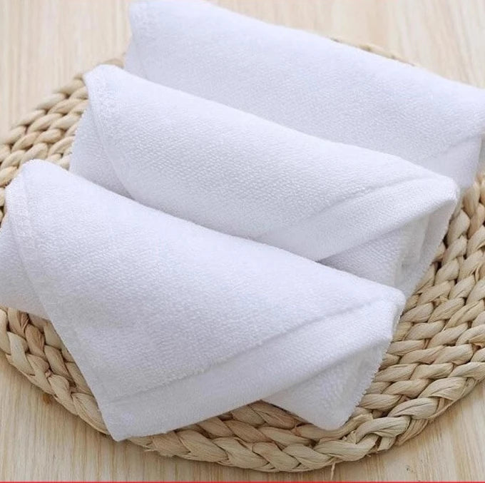 30x30cm Pure Cotton Face Towel: Soft Handkerchief for Kids, Restaurant Napkin & Multi-Purpose Rag