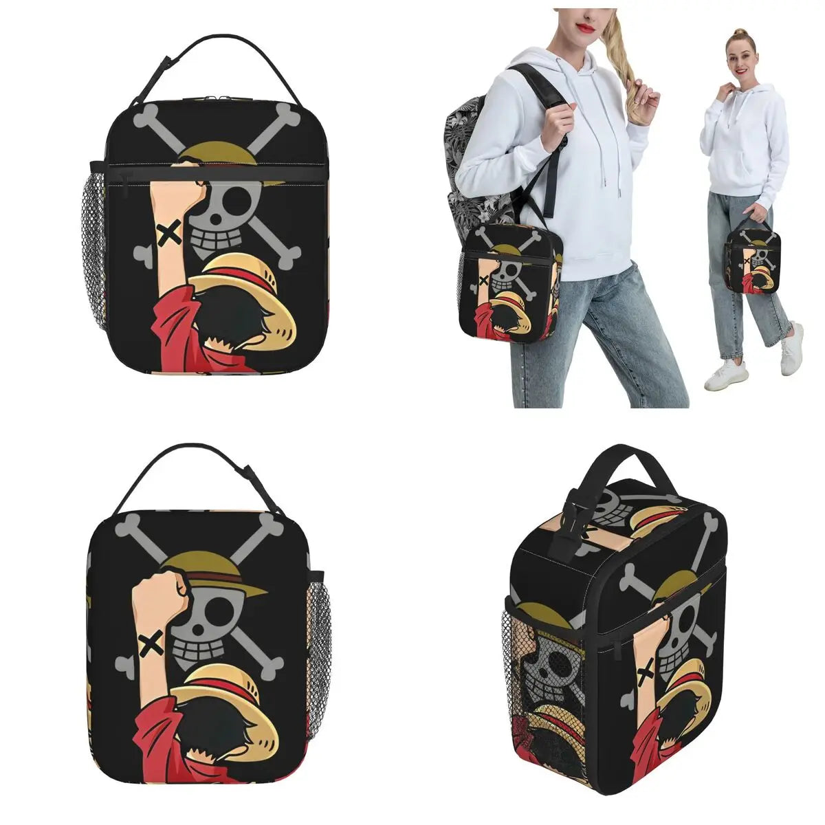 One Piece Monkey D Luffy Anime Insulated Lunch Thermal Bag Work School Bag M1
