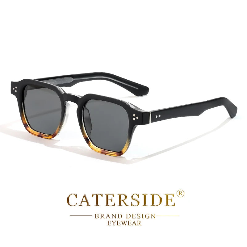 CATERSIDE Classic Sunglasses Men Core Insert Temple Luxury Brand Square Sun Glasses Women Travel Beach Party Festival Gifts