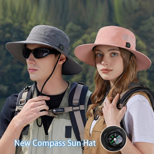 New summer women's sun hat - quick-drying and breathable fisherman hat for men, fishing and hiking compass hat