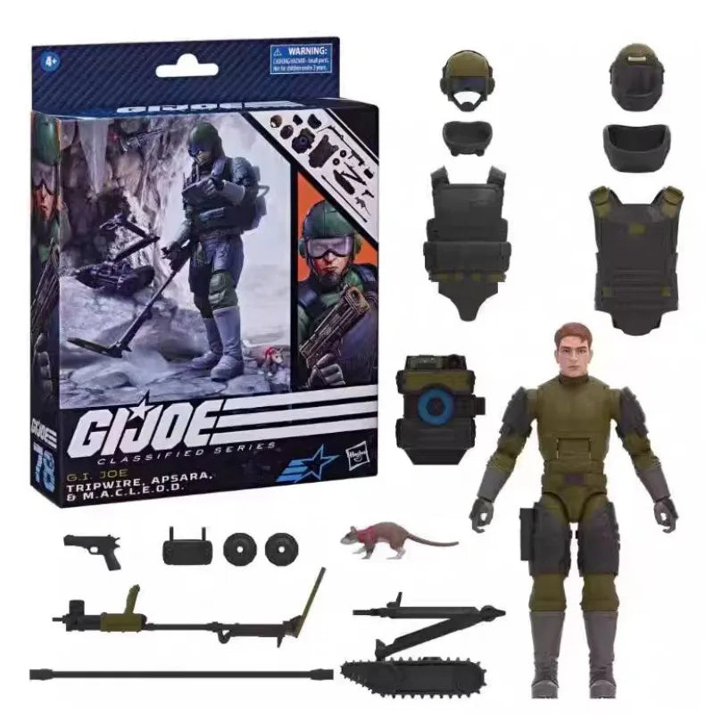 Original Hasbro G.I. Joe Classified Series 78 Tripwire Apsara & MACLEOD Action Figure Collection Toys Ornaments