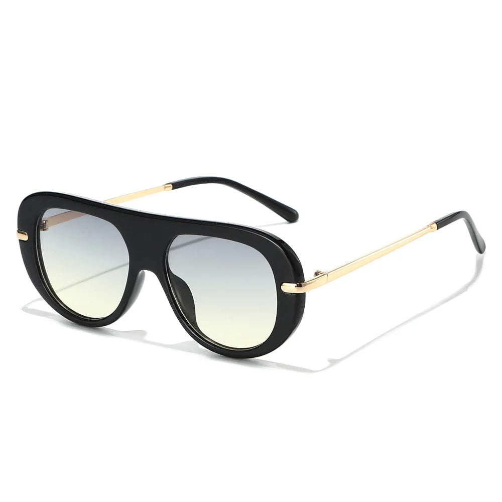 JNPCXI New Retro Pilot Sunglasses Women Fashion Gradient Shades UV400 Men Leopard Green Punk Sun Glasses