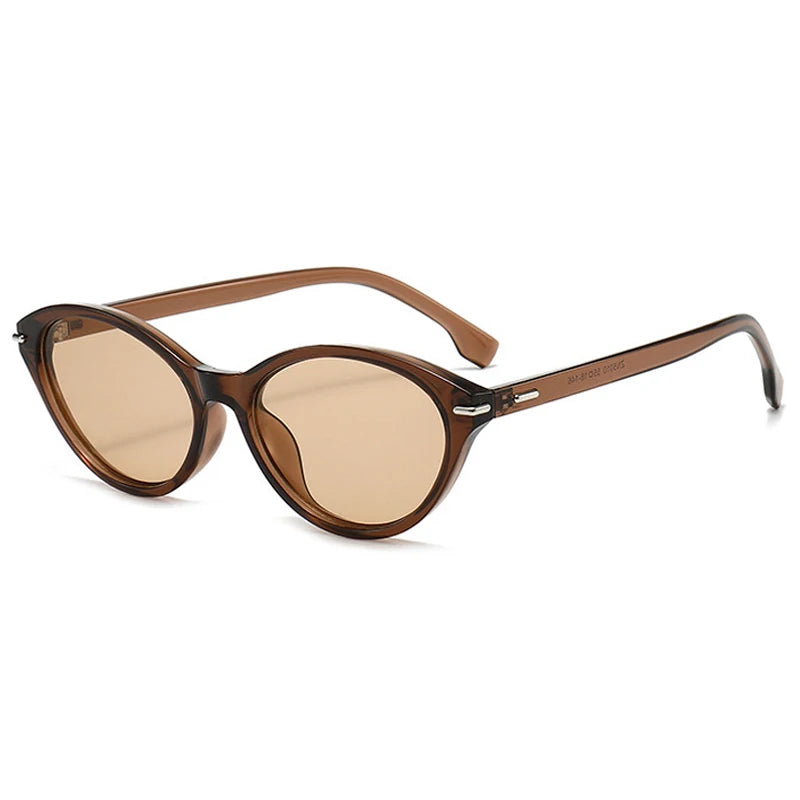 JNPCXI New Fashion Cat Eye Candy Color Sunglasses Women Retro Rivets Trending Red Men Shades UV400