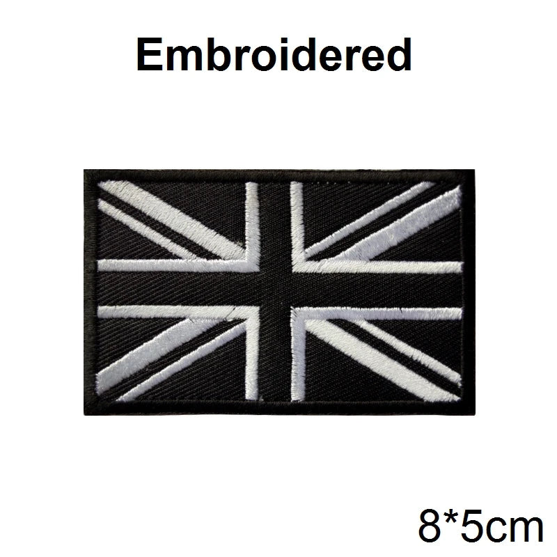 PVC & Embroidered Flag Patches UK Spain France Germany US Russia Tactical Badge