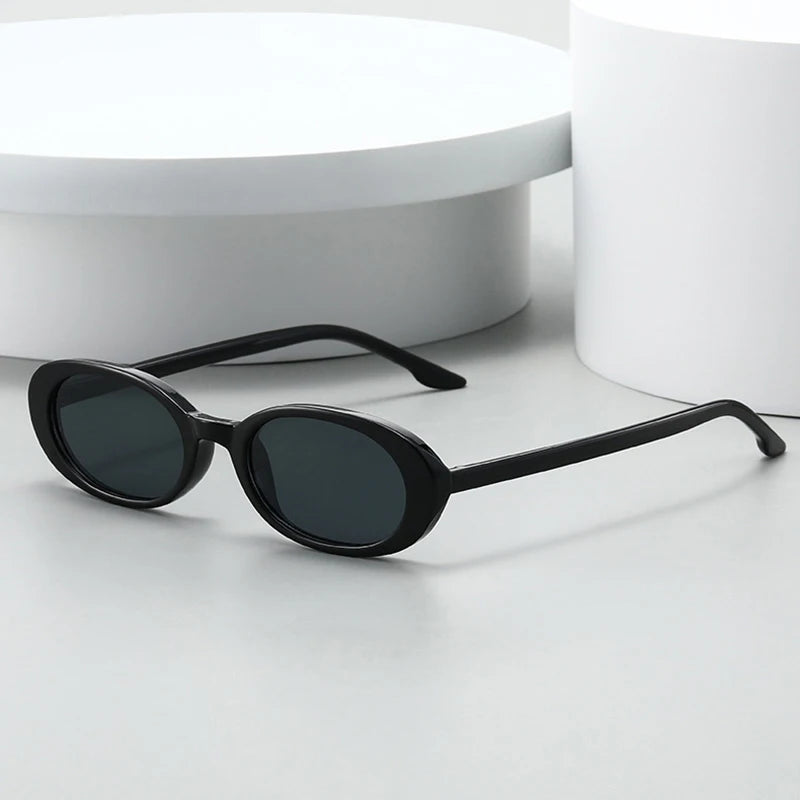 JNPCXI New Retro Small Oval Men Sunglasses Fashion Gradient Shades UV400 Women Outdoor Punk Sun Glasses
