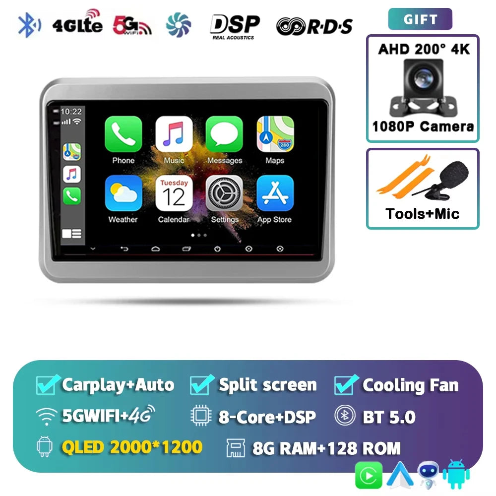 For Suzuki Spacia 2 II 2017 - 2023 2K 12+256 QLED Android 15 CarPlay Car Radio Multimedia Video Player GPS stereo Head Unit 4G