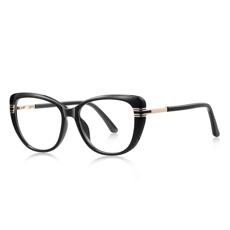 JNPCXI New Vintage Cat Eye Women TR90 Glasses Frame Fashion Clear Anti-Blu-Ray Lens Eyewear Men Optical Frame