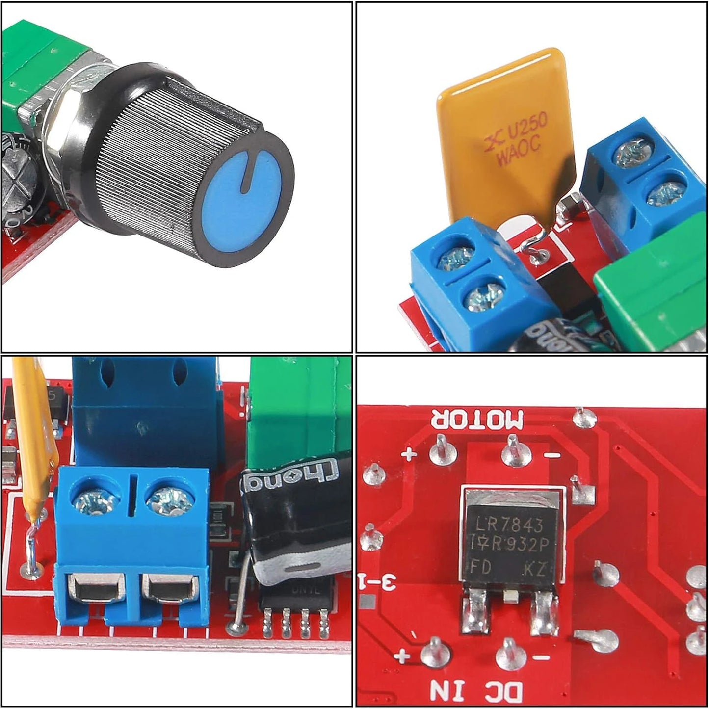 6PCS DC Motor PWM Speed Controller 3V 6V 12V 24V 35V 5A 90W with Speed Control Switch Mini LED Dimmer