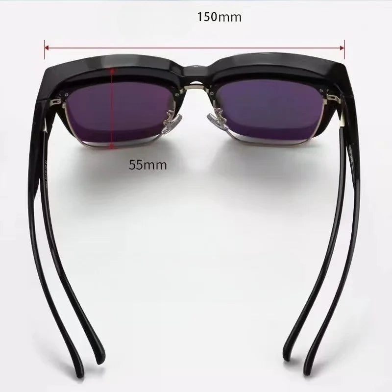 Unisex Polarized Sunglasses Fashion Sunshade Glasses for Fishing Outing Unisex Wrapped Sunglasses