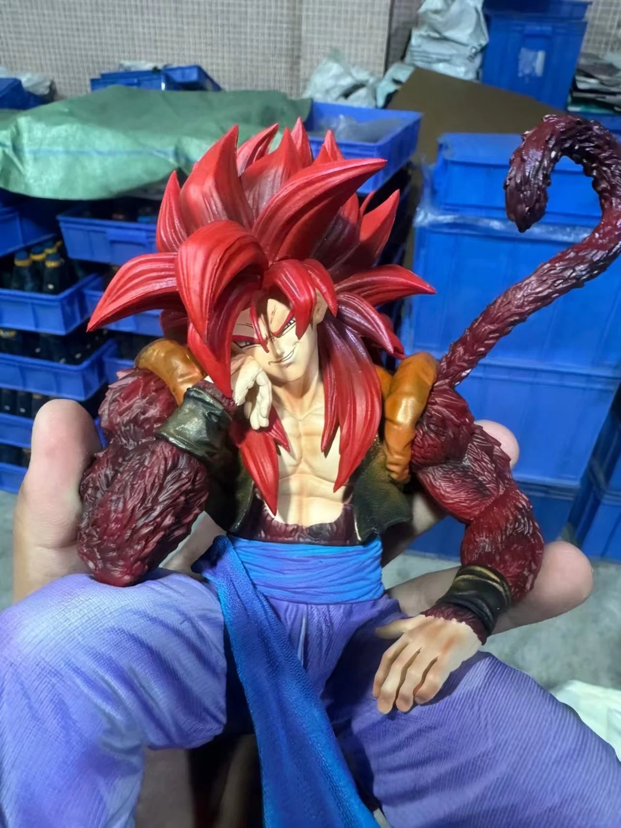 JG Statue Dragon Ball Ssj4 Gogeta Figure Super Saiyan 4 Gogeta Pvc Action Figures Collection Model Toys Gifts