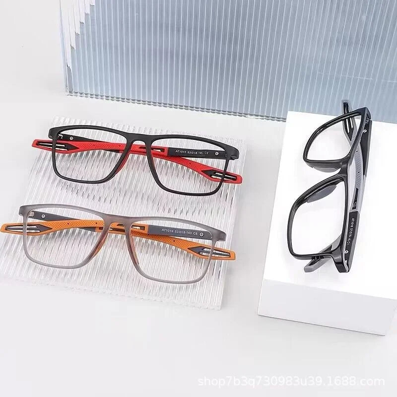 3pcs Casual Square Anti Blue Light Glasses Lightweight Non-slip for Outdoor & Daily Work