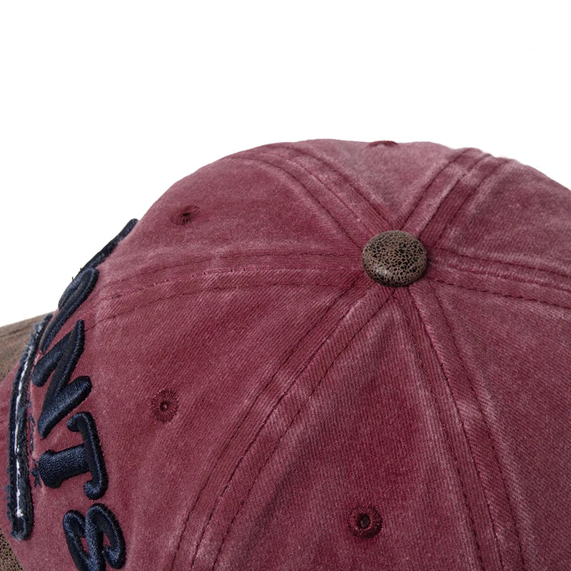CNTANG PU Leather Washing Cotton Men Baseball Cap Letter Embroidery Women's Caps Summer Casual Unisex Sun Visor Hat Adjustable