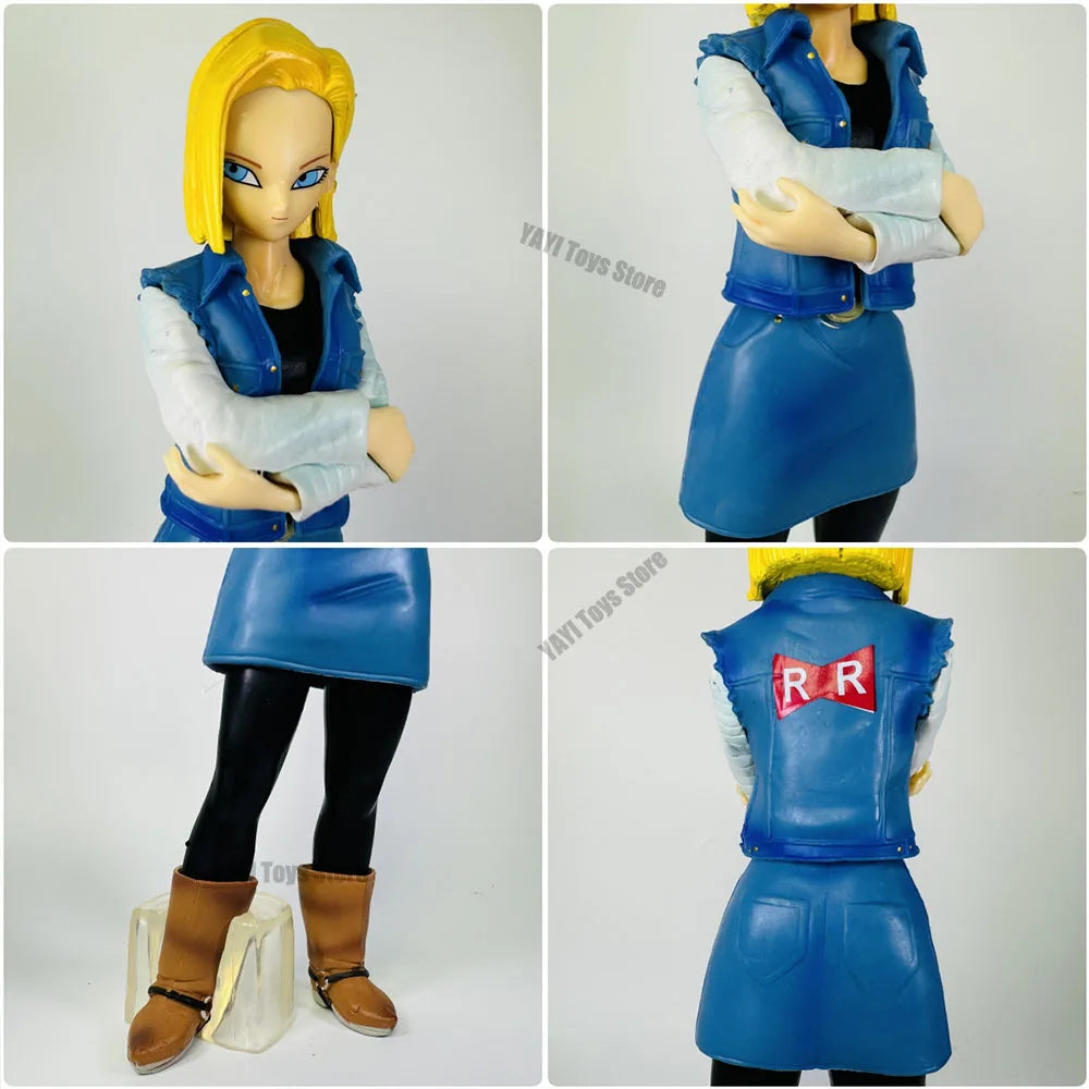 25CM Dragon Ball Z Android 17 18 Anime Figure Android 18 PVC Action Figures