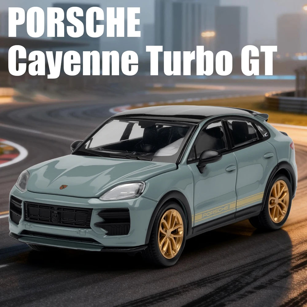 1:64 Porsche 911 GT1 LM 1998 Cayenne Turbo GT Miniature Toys Diecast Alloy Model Car Rubber Tire Children's Interactive Toy Gift