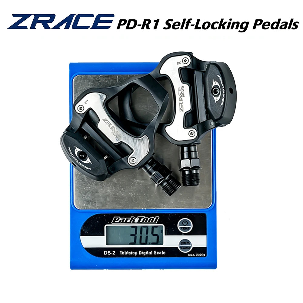ZRACE PD-R1 Clipless Road Pedals, Self-Locking Bike Pedals Set, Lightweight CNC Alloy for Road