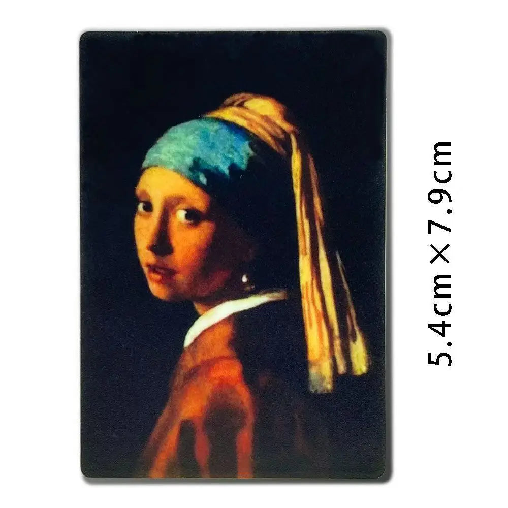 Van Gogh Starry Night, Mona Lisa Fridge Magnets - World Famous Paintings Art Refrigerator Magnets Set, Gift for Art Lovers