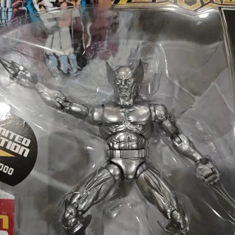 Original Hasbro MARVEL LEGENDS WOLVERINE 25th SILVER ANNIVERSARY Anime Figure Toy Collection Model