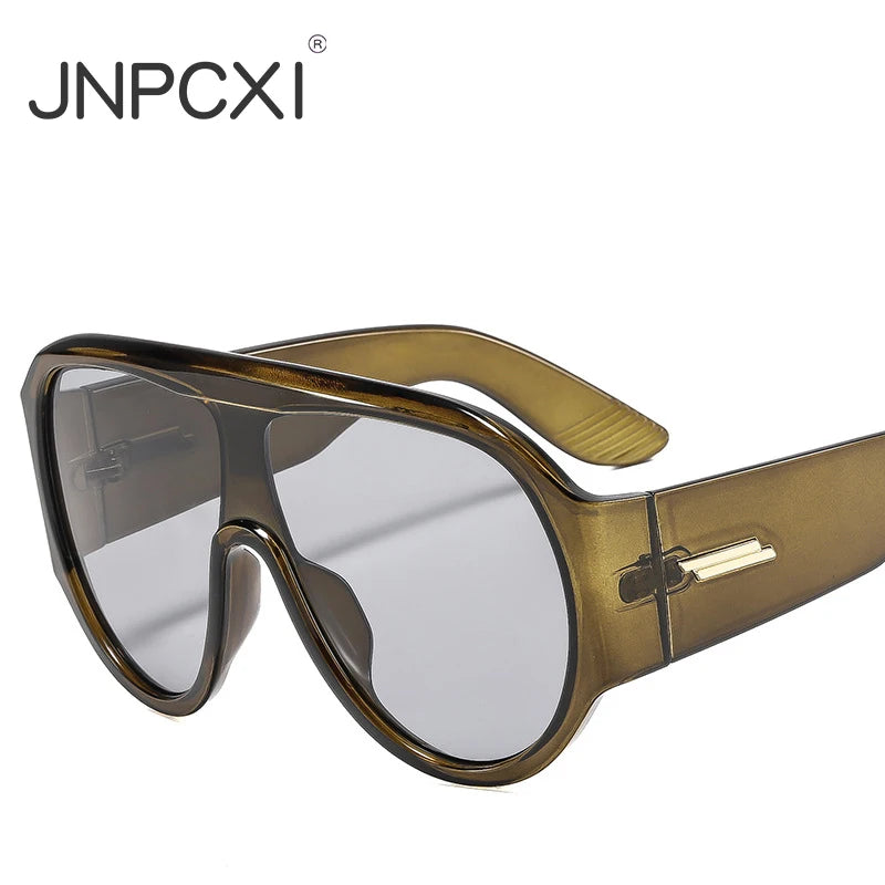 JNPCXI New Fashion Oversized Pilot Goggles Sunglasses Women Fashion Shades UV400