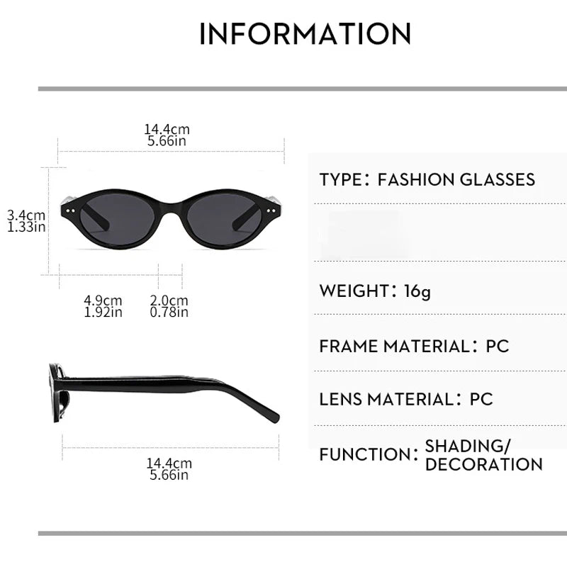 JNPCXI New Retro Small Oval Women Sunglasses Fashion Anti Blue Light Eyeglass Frame Men Trending Rivets Sun Glasses
