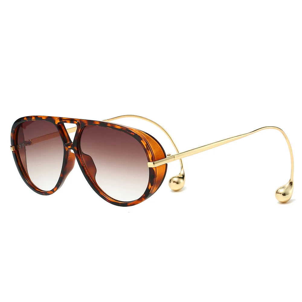 JNPCXI Oversize Unique Pilot Sunglasses Fashion Punk Sun Glasses Shades UV400