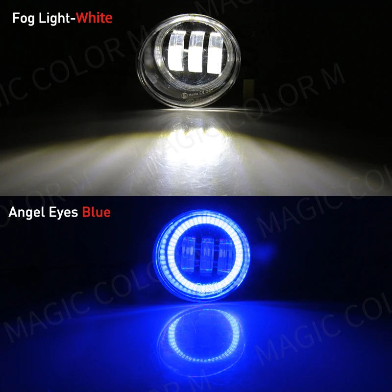 Angel Eye Fog Light For Toyota Highlander Kluger Avalon Prius C-HR CHR Estima 4Runner Car LED DRL Daytime Running Lamp 12V 2Pcs