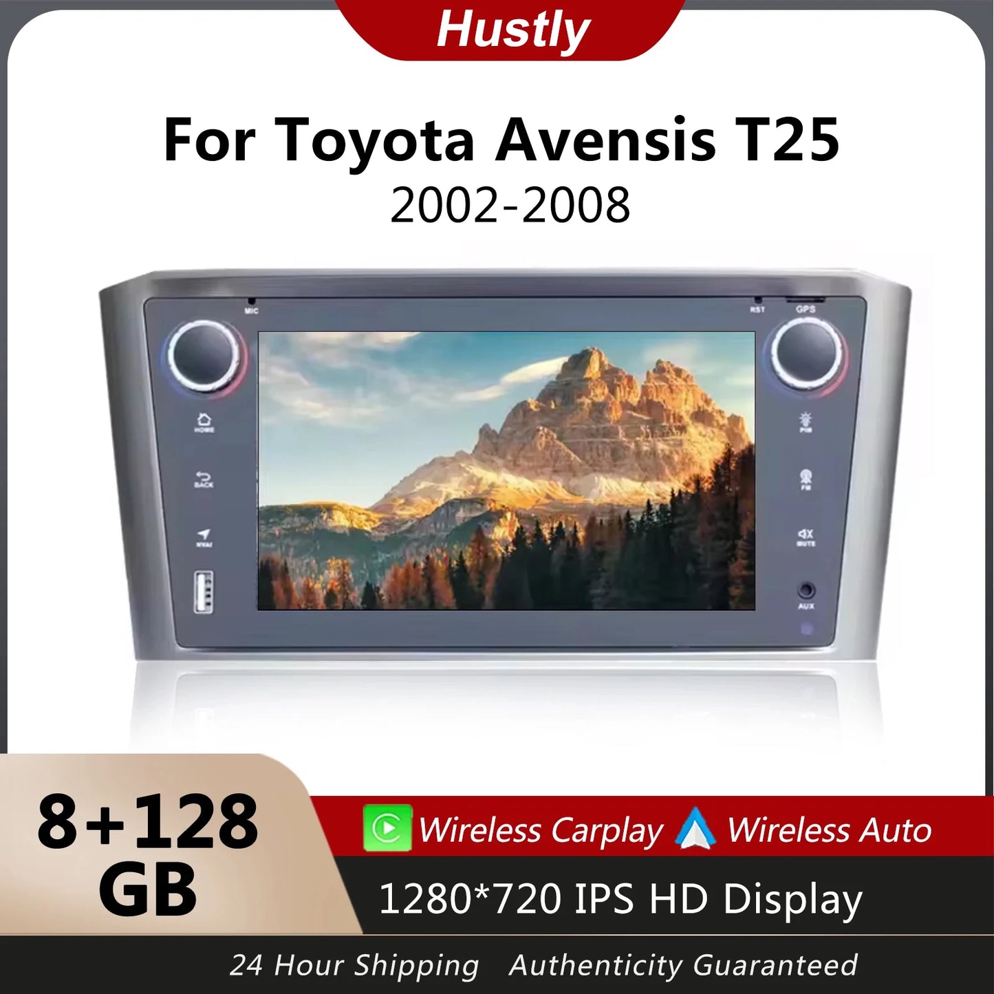 Hustly Android Radio For Toyota Avensis T25 2002-2008 Car Multimedia Player GPS Navigation Head Unit Auto Radio