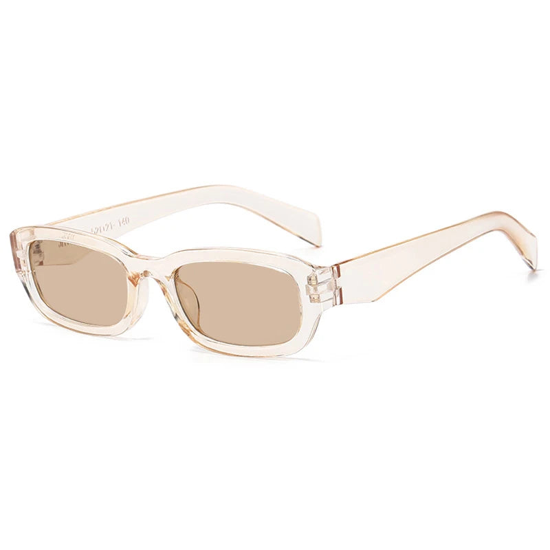 JNPCXI New Square Sunglasses Men Rectangle Small Sun Glasses Male Retro Champagne Driving Fishing Eyewear UV400