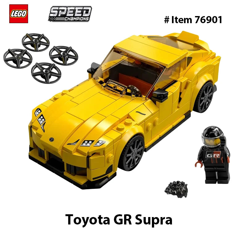 LEGO 76901Speed Champions Toyota GR Supra Collectible Sport Car Toy Building Set