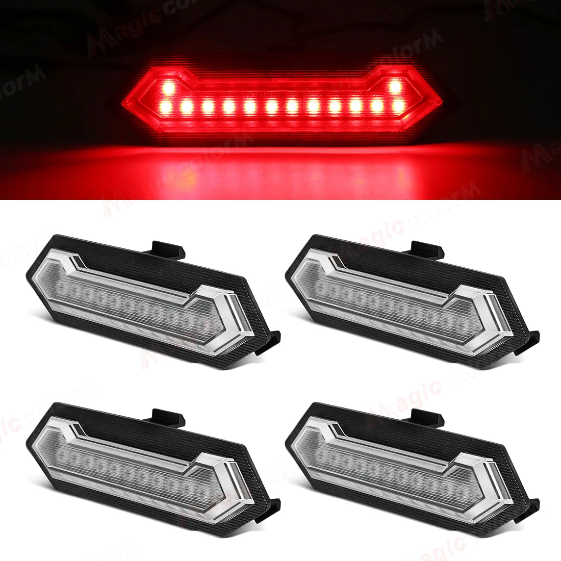 4PCS Grille Lights For Toyota Tacoma TRD Sport 2024 2025 Front Grill Car LED White Amber Blue Red Warning Daylights DRL 12V