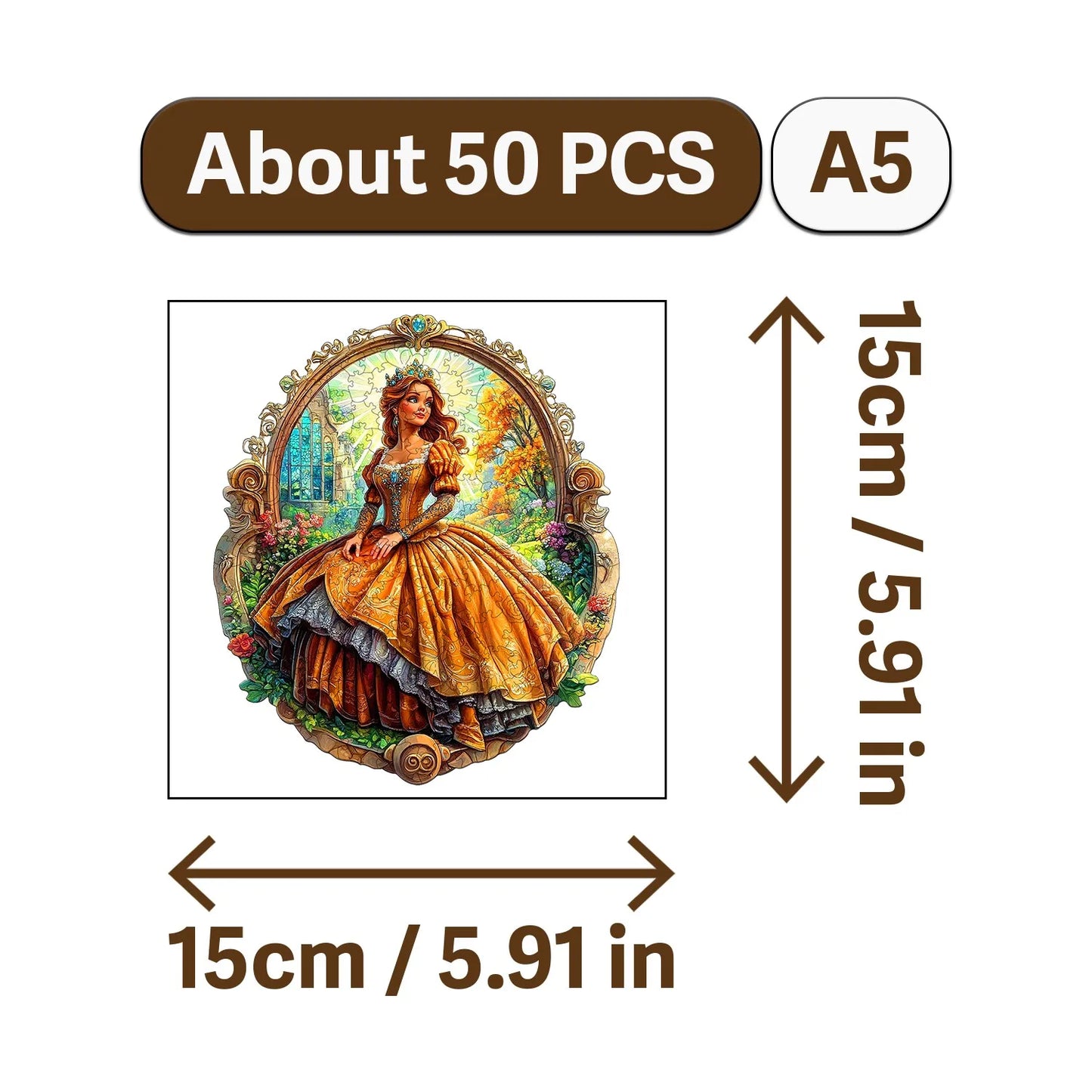 Children and The Queen Wooden Jigsaw Puzzle Wood Home Decor Painting Christmas and Halloween Gift Toy for Teen and Kid