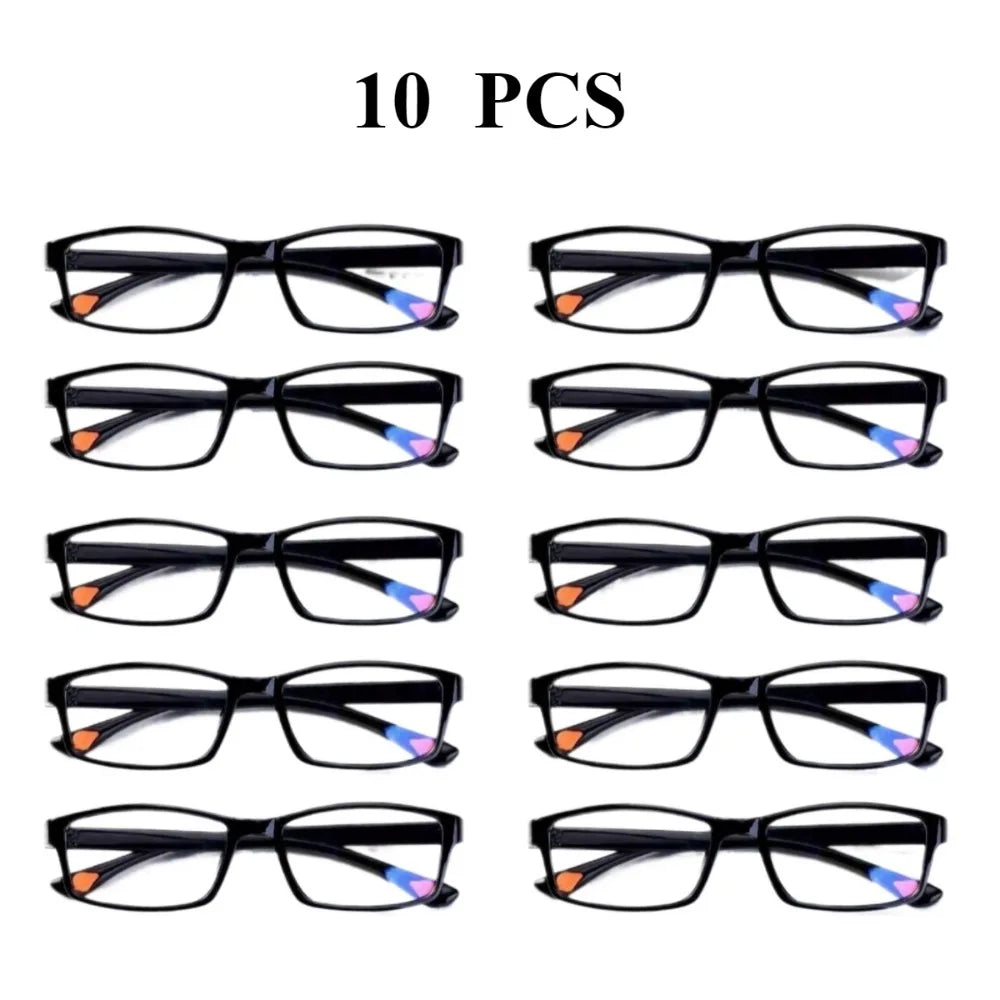 10 PCS Reading Glasses Ultralight Anti Blue-Ray Light Presbyopic Glasses Hyperopia Eyewear Readers +1.0 1.5 2.0 2.5 3.5 4.0