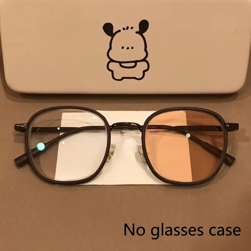 Unisex Students Can Easily Match These High-quality Polygonal Clear Glasses That Protect Against Blue Light