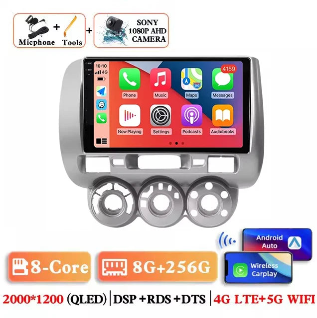 Android 15 Car Radio for Honda Fit Jazz 2002 - 2007 Car Radio Multimedia Navigation Android Auto Autoradio CarPlay DSP Stereo