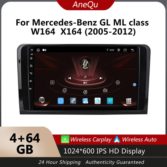 Carplay Auto Radio For Mercedes Benz ML GL W164 ML350 ML500 GL320 X164 GL350 Car Multimedia Player GPS Navigation