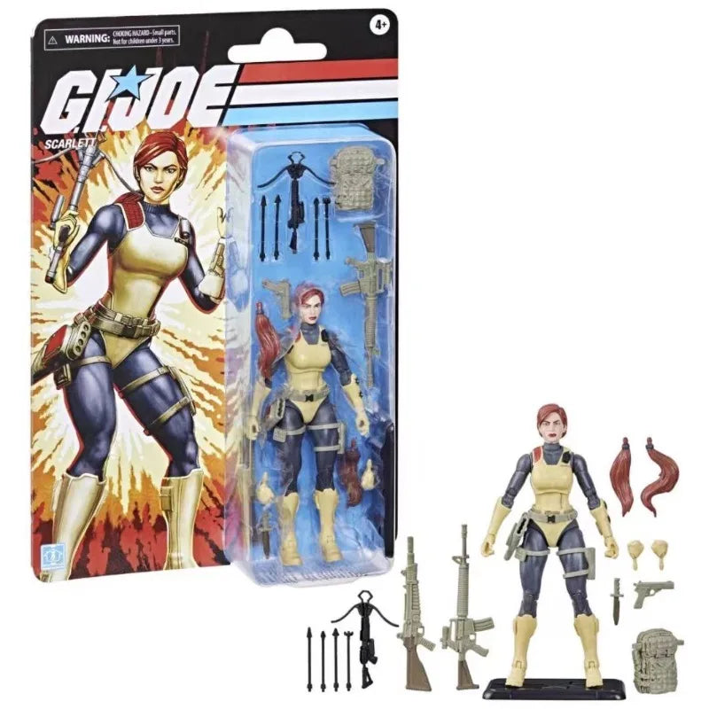 Original Hasbro G.I. Joe GI Joe Classfied Series Retro Cardback Scarlett Action Figure Collection Toys Ornaments