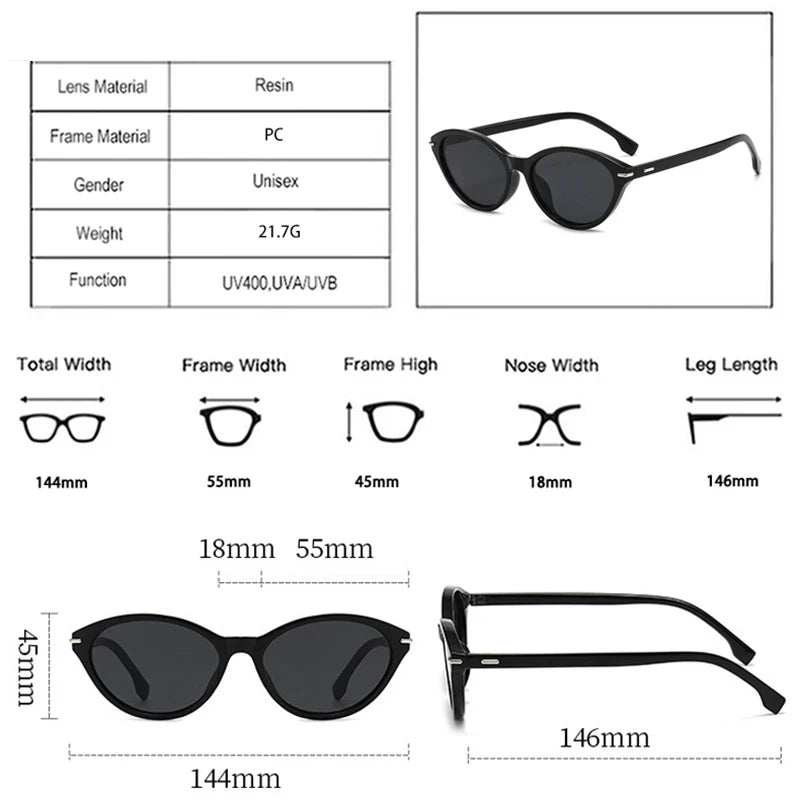 JNPCXI New Fashion Cat Eye Candy Color Sunglasses Women Retro Rivets Trending Red Men Shades UV400