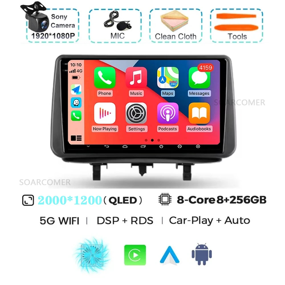 Android 15 For Opel Meriva B 2009-2014 2K QLED Android Car Radio Multimedia Video Player BT AI Voice CarPlay 4G Stereo Head Unit