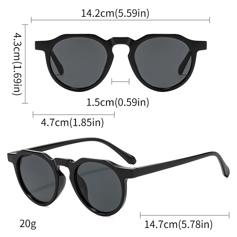 JNPCXI New Retro Oval Punk Men Sunglasses Fashion Candy Color Shades UV400 Women Trending Sun Glasses