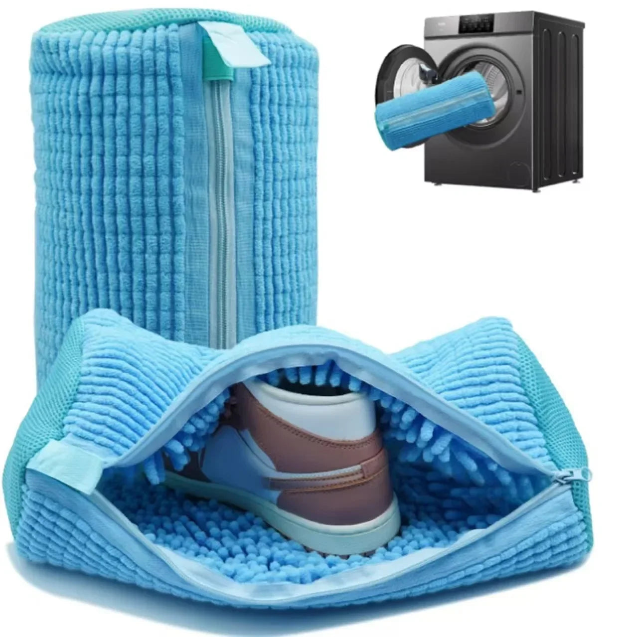 2/1PCS Shoe Washing Bag Washing Machine Laundry Bags with Zipper Closure Shoes