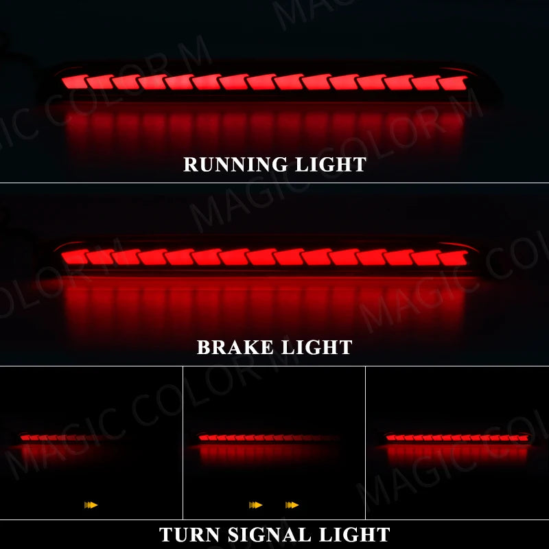 LED Rear Bumper Reflector Light For Honda Civic Hatchback 2021 2022 2023 Auto Brake Warning Lamp Waterproof Car Accessories 12V