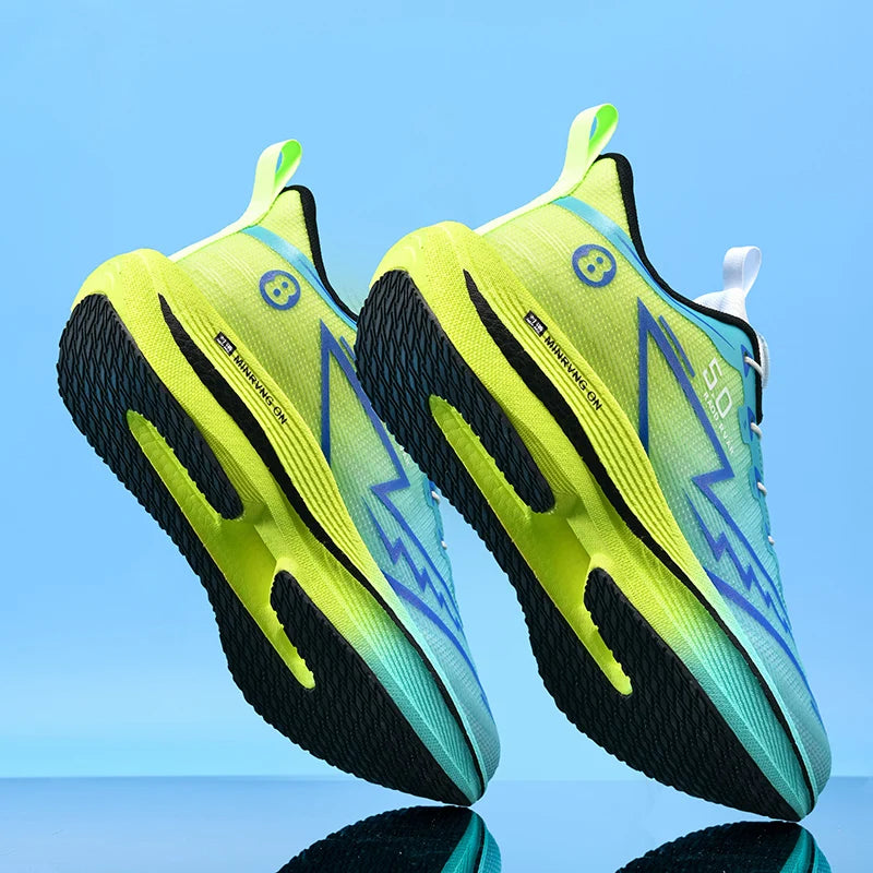 Men Sports Running Shoes Casual Carbon Board Marathon Breathable Lightweight Women's Comfortable Athletic Nonskid Sneakers Shoes