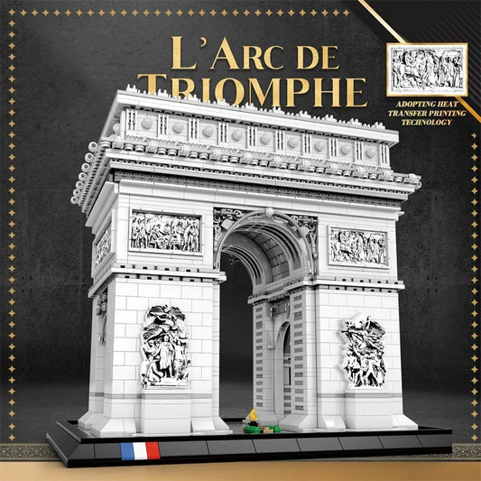 3718PCS Arc de Triomphe Model Building Blocks Paris landmark Building Bricks
