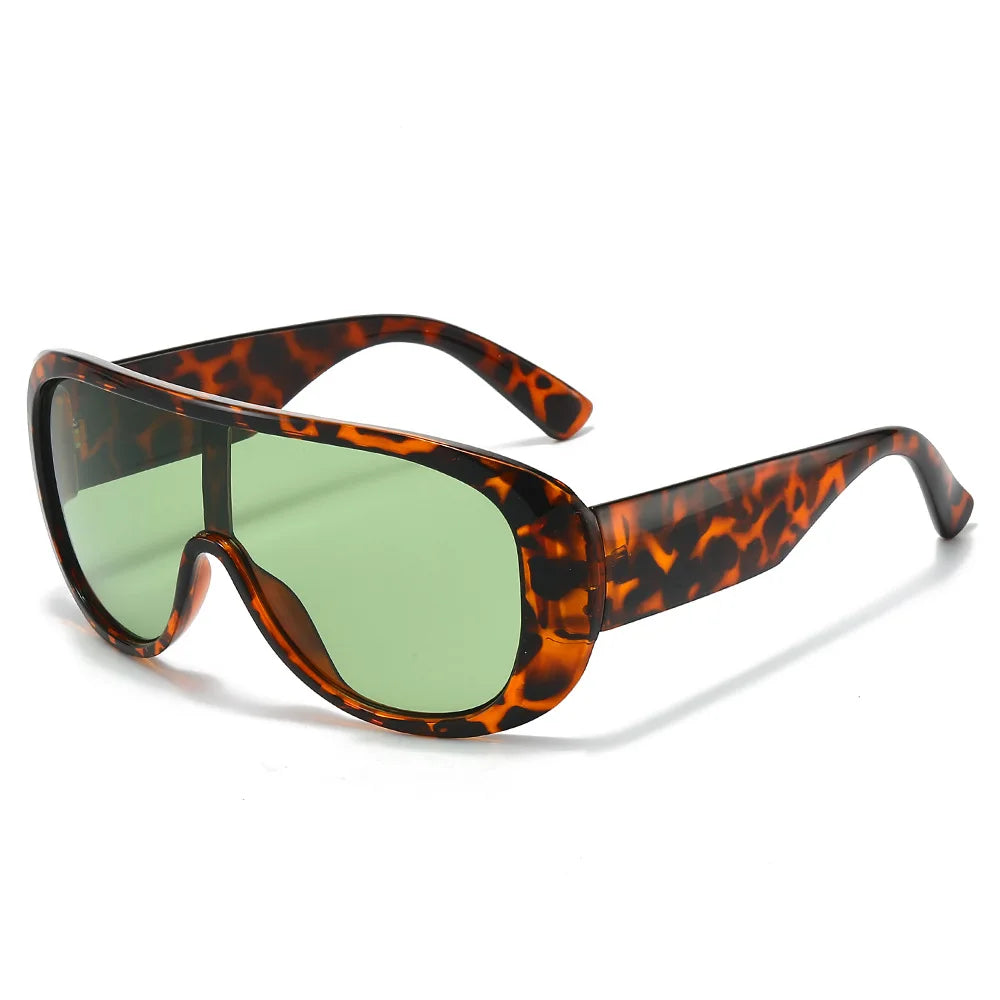 JNPCXI New Oversized Pilot One Piece Sunglasses Women Fashion Gradient Shades UV400 Men Trending Punk Outdoor Sun Glasses