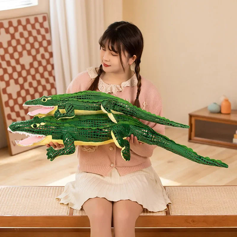 70/90cm Crocodile Plush Toy Stuffed Animal Realistic Alligator Plushie Dolls Ceative Soft Pillow Friend Birthday  Xmas Gifts