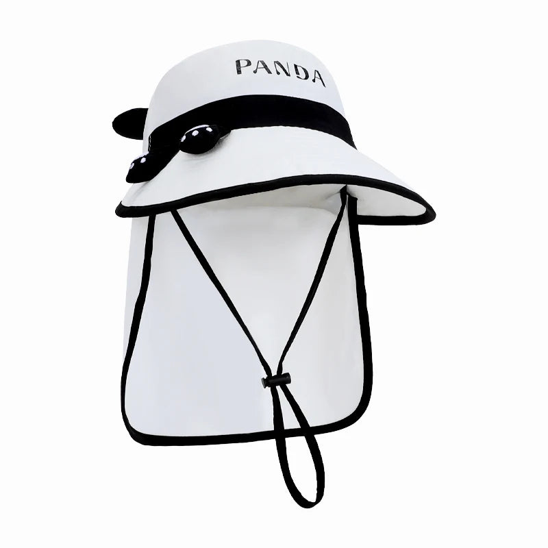 2265-Summer outdoor children's sun protection hatforboysandgirls,cartoonandcute,withalargebrimanddetachablecape,fisherman style.