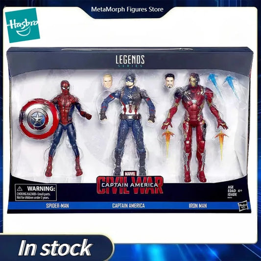 Original Hasbro Marvel Legends Series IRON MAN/SPIDER-MAN/CAPTAIN AMERICA Anime Figure Toys Collection Model