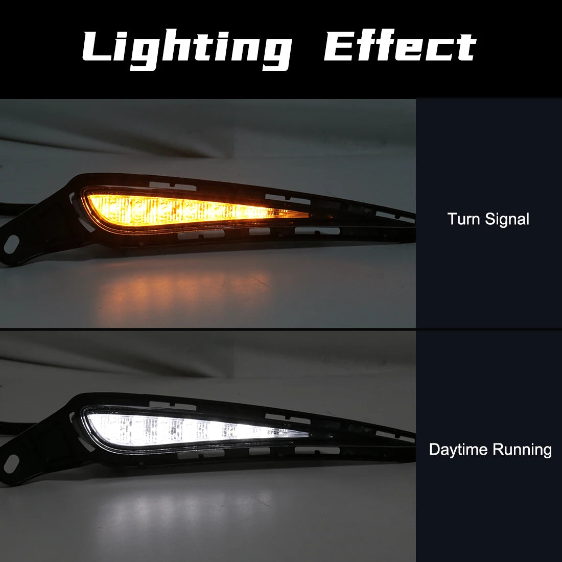 DLAA For Toyota Vitz 2017 2018 2019 LED Daytime Running Light DRL Turn Signal Fog Lamp White Yellow Waterproof Car Accessories