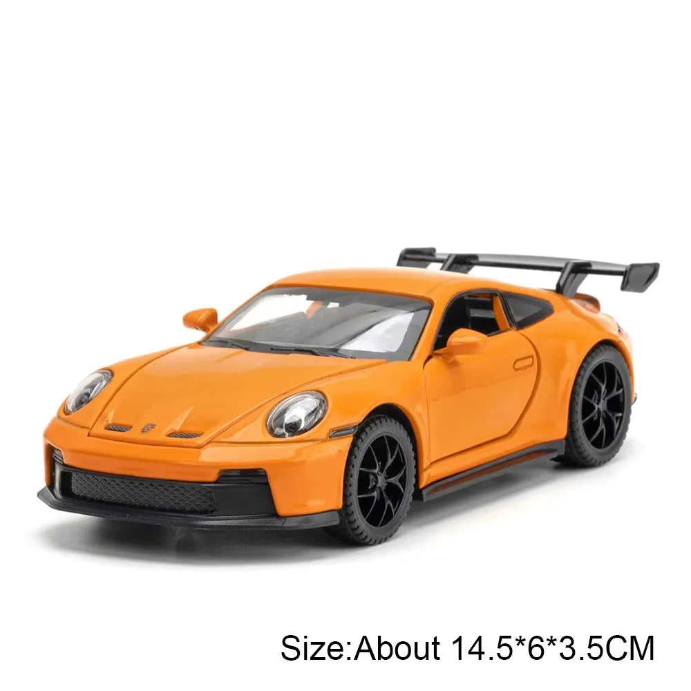 1:32 964 911 Miniature Sportscar Model Diecast Alloy Toys Pull Back Doors Opened Metal Body Vehices Study Decoration Friend Gift