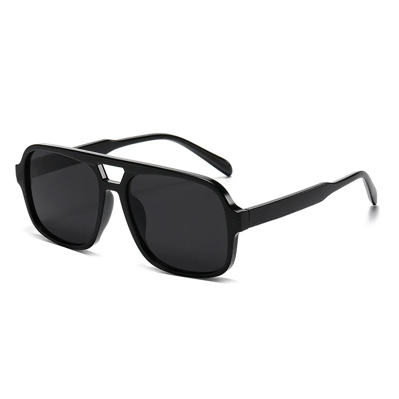 JNPCXI Retro Double Bridges Square Women Luxury Sunglasses Fashion Green Shades UV400 Men Gradient Sun Glasses